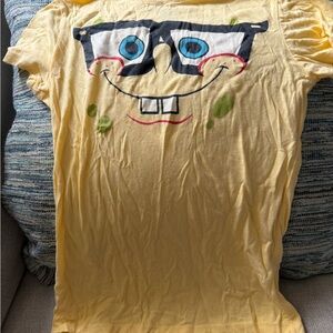 SpongeBob graphic tee bright yellow.